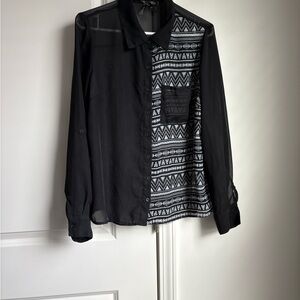 Black Patterned Men's Jacket